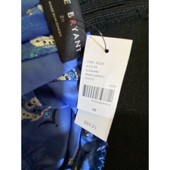 Lane Bryant‎ Blue Paisley Pleated Plus Size 28 Skirt Whimsical Bohemian - Picture 4 of 6